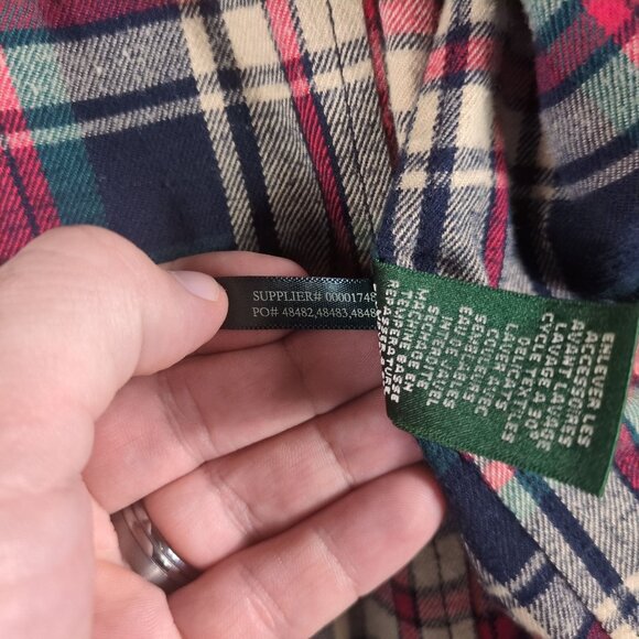 Vintage Ralph Lauren Jeans Co Women’s S Denim Toggle Coat Faux Fur Hood Plaid - Picture 6 of 16